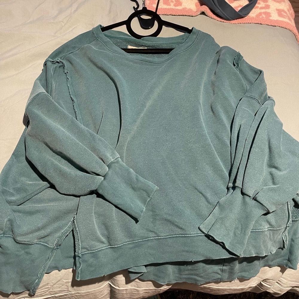 we the free camden sweatshirt in deep teal